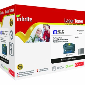 Remanufactured HP 51X (Q7551X) High Yield Black Laser Toner Cartridge