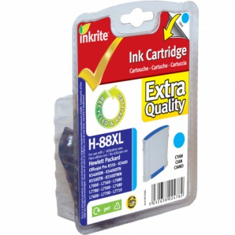 Remanufactured HP 88XL (C9391AE) High Yield Cyan Inkjet Cartridge